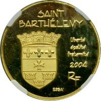 Saint Barthelemy. Essai 20 Euro, 2004. NGC PF68 - 2