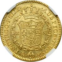 Spain. 2 Escudos, 1776/4-PJ (Madrid). NGC AU53 - 2