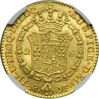 Spain. 2 Escudos, 1789-MF (Madrid). NGC AU55 - 2