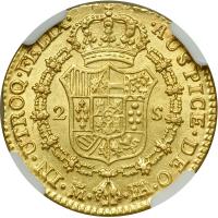 Spain. 2 Escudos, 1801-FA/MF (Madrid). NGC AU55 - 2