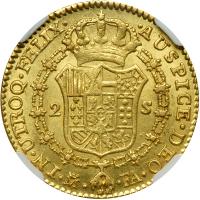 Spain. 2 Escudos, 1806-FA (Madrid). NGC AU55 - 2