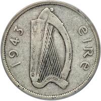 Ireland. ½ Crown, 1943. PCGS F15 - 2