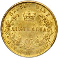 Australia. Sovereign, 1866. PCGS AU58 - 2