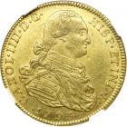 Colombia. 8 Escudos, 1793-NR JJ. NGC AU58