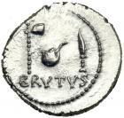 Brutus, d. 42 BC. AR Denarius struck in early 42 BC at the mint moving with Brutus, possibly at Smyrna. MS