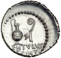 Brutus, d. 42 BC. AR Denarius struck in early 42 BC at the mint moving with Brutus, possibly at Smyrna. MS - 2