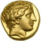 Kingdom of Macedon. Philip II, 359-336 BC. Gold Stater (8.58 g) minted posthumously at Pella, c. 323-315 BC. EF