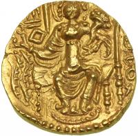 Kushan Kingdom. Vasu Deva II, c. AD 260-300. Gold Stater (7.82 g). MS - 2