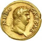 Nero, AD 54-68. Gold Aureus (7.21 g) minted at Rome, c. AD 64-65. VF