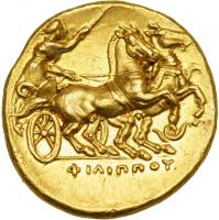 Kingdom of Macedon. Philip II, 359-336 BC. Gold Stater (8.60 g) probably minted at Pella, c. 323-315 BC. EF - 2