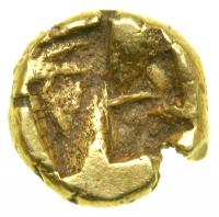 Asia Minor, Uncertain City likely in Ionia, c. 580 BC. Electrum 1/24th Stater (0.62 g). VF - 2