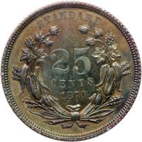 1870 Pattern Quarter Dollar. Copper, reeded edge. Judd-896. Pollock-896. Low Rarity 7. PCGS PF64 - 2