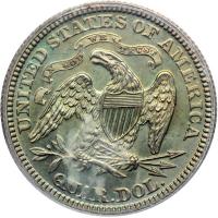 1863 Pattern Quarter Dollar. Copper, reeded edge. Judd-336. Pollock-408. Low Rarity 7. PCGS PF63 - 2