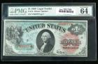 1869, $1 United States Note. PMG Choice Uncirculated 64