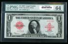 1923, $1 United States Note. PMG Choice Uncirculated 64