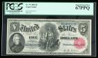 1880, $5 United States Note. PCGS Superb Gem New 67PPQ