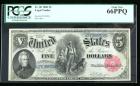 1880, $5 United States Note. PCGS Gem New 66PPQ