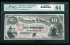 1878, $10 United States Note. PMG Choice Uncirculated 64