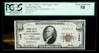 1929, $10 National Bank Note. Vermont-Peoples NB, Brattleboro, VT. Ch. # 1430. PCGS Choice About New 58