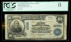 1902, $10 National Bank Note. The First NB, Ducor, CA. Ch. # 10301. PCGS Fine 12