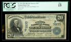 1902, $20 National Bank Note. The Union NB of San Luis Obispo, CA. Ch. # 7877. PCGS Fine 15