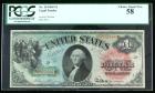 1869, $1 United States Note. PCGS Choice About New 58