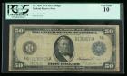 1914, $50 Federal Reserve Note. PCGS Very Good 10