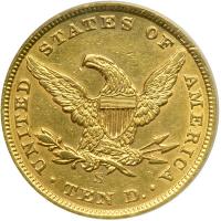 1866-S. No motto. SEGS AU58 - 2