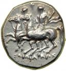 Calabria, Taras, c. 280-272 BC. AR Didrachm (or Nomos; 6.54 g). EF