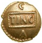 Celtic Coinage. Britain. The Regini and Atrebates. Tincomarus. Gold Quarter Stater (1.16 g, 10 mm). Late 1st century B.C. EF