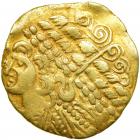 Celtic Coinage. Northern Gaul. The Ambiani. Gold Stater (7.34 g, 28 mm). 2nd century B.C. VF