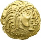 Celtic Coinage. North-Central Gaul. The Parisii. Gold Stater (7.03 g, 25 mm). Mint A, Class 5a. EF