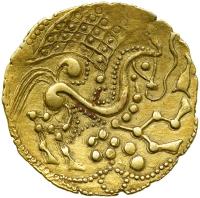 Celtic Coinage. North-Central Gaul. The Parisii. Gold Stater (6.96 g, 26 mm). Mint A, Class 6. EF - 2