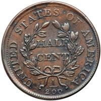 1808/7 C-2 R3 Overdate 8 over 7. PCGS AU53 - 2