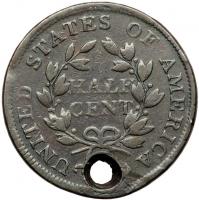 1802/0 C-2 R3 Overdate 2 over 0, Reverse of 1803 VF20 but Holed - 2