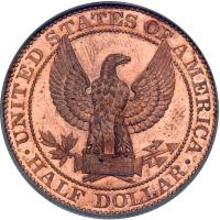 1877 Pattern Half Dollar. Copper Reeded Edge. Judd-1515. Pollock-1679 High Rarity 7. PCGS PF63 - 2