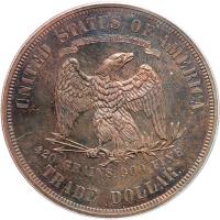 1875 Pattern Trade Dollar. Copper Reeded Edge. Judd-1427. Pollock-1570 High Rarity 7. PCGS PF64 - 2