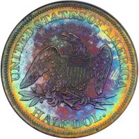 1863 Pattern Half Dollar. Copper Reeded Edge. Judd-341. Pollock-413 Rarity 5. ANACS PF64 - 2