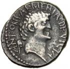 Cleopatra VII, d. 30 BC. AR Denarius struck at a moving mint (Alexandria?), c. 34 BC. VF