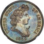 1859 Pattern Half Dollar. Silver, reeded edge. Judd-237. Pollock-293. Rarity 4. NGC PF64