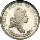 1870 Pattern Quarter Dollar. Silver, reeded edge. Judd-888. Pollock-987. Rarity 5. NGC PF66