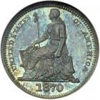 1870 Pattern Half Dime. Silver, reeded edge. Judd-815. Pollock-904. Low Rarity 7. NGC PF66