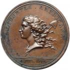 (1782) Libertas Americana Medal in Bronze Betts-615 NGC graded Unc Details, Environmental Damage