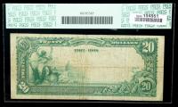 1902, $20 National Bank Note. The Union NB of San Luis Obispo, CA. Ch. # 7877. PCGS Fine 15 - 2