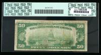 1929, $50 National Bank Note. The NB of Commerce, Seattle, WA. Ch. # 4375. PCGS Fine 15 - 2