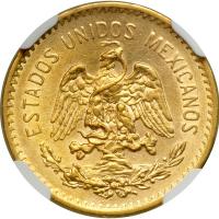 Mexico. 5 Pesos, 1910-M. NGC AU58 - 2