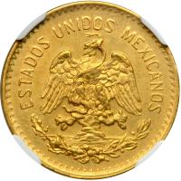 Mexico. 5 Pesos, 1919-M. NGC UNC - 2