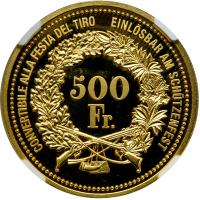 Switzerland. 500 Francs, 2005. NGC PF69 - 2