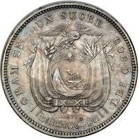 Ecuador. 1 Sucre, 1884. EF - 2