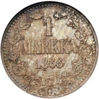 Finland. Markka, 1866-S. NGC MS63 - 2